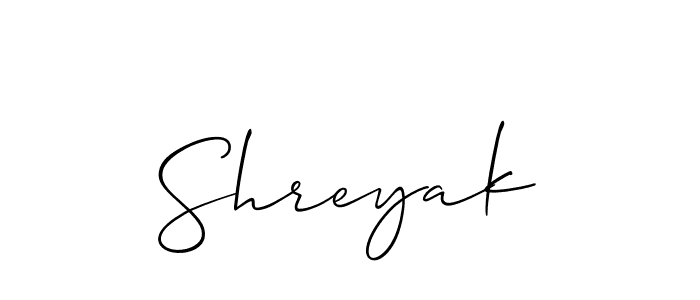 Also You can easily find your signature by using the search form. We will create Shreyak name handwritten signature images for you free of cost using Allison_Script sign style. Shreyak signature style 2 images and pictures png
