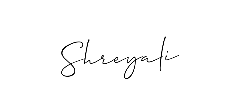 Also You can easily find your signature by using the search form. We will create Shreyali name handwritten signature images for you free of cost using Allison_Script sign style. Shreyali signature style 2 images and pictures png