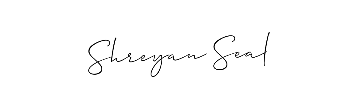 Allison_Script is a professional signature style that is perfect for those who want to add a touch of class to their signature. It is also a great choice for those who want to make their signature more unique. Get Shreyan Seal name to fancy signature for free. Shreyan Seal signature style 2 images and pictures png