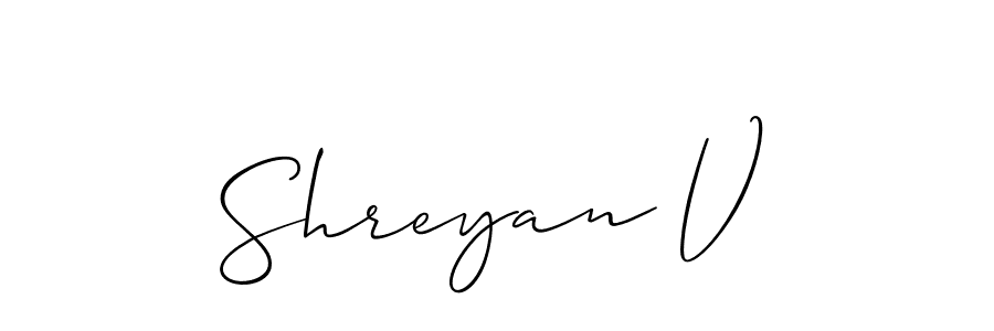 Make a beautiful signature design for name Shreyan V. Use this online signature maker to create a handwritten signature for free. Shreyan V signature style 2 images and pictures png