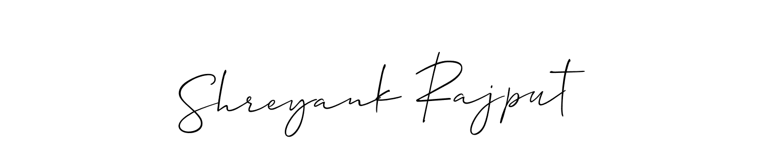 It looks lik you need a new signature style for name Shreyank Rajput. Design unique handwritten (Allison_Script) signature with our free signature maker in just a few clicks. Shreyank Rajput signature style 2 images and pictures png
