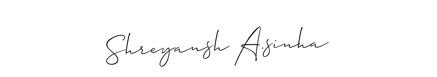 Once you've used our free online signature maker to create your best signature Allison_Script style, it's time to enjoy all of the benefits that Shreyansh A.sinha name signing documents. Shreyansh A.sinha signature style 2 images and pictures png