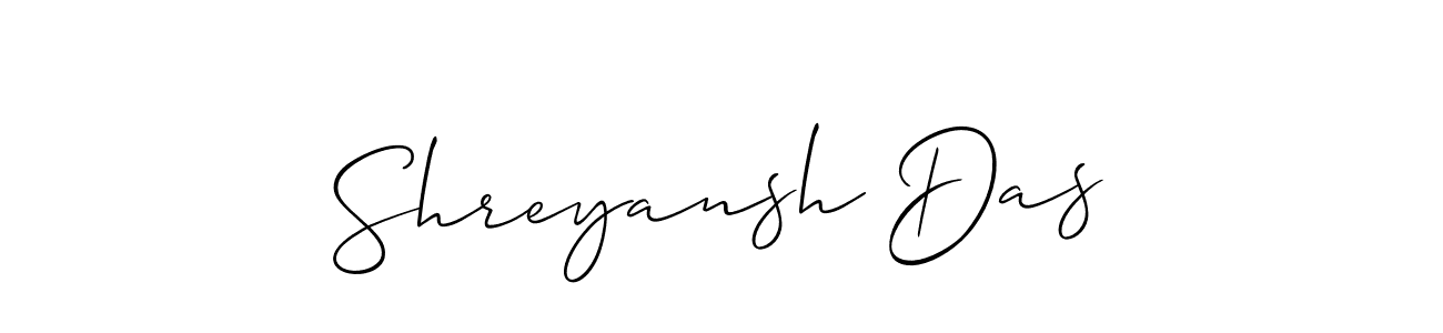 Also we have Shreyansh Das name is the best signature style. Create professional handwritten signature collection using Allison_Script autograph style. Shreyansh Das signature style 2 images and pictures png