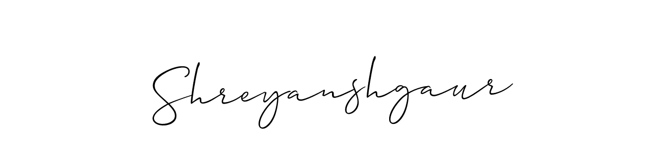 Use a signature maker to create a handwritten signature online. With this signature software, you can design (Allison_Script) your own signature for name Shreyanshgaur. Shreyanshgaur signature style 2 images and pictures png