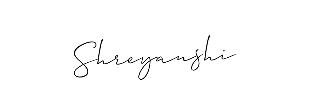 Also You can easily find your signature by using the search form. We will create Shreyanshi name handwritten signature images for you free of cost using Allison_Script sign style. Shreyanshi signature style 2 images and pictures png