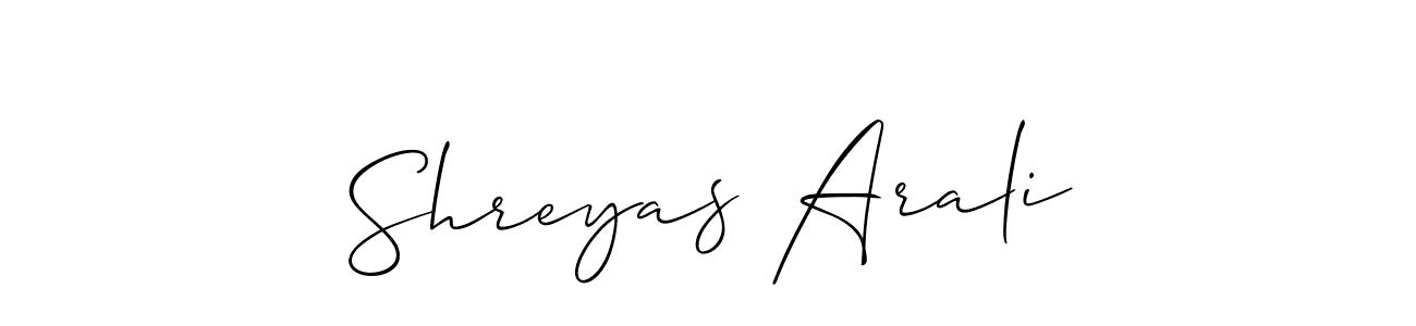 Make a beautiful signature design for name Shreyas Arali. Use this online signature maker to create a handwritten signature for free. Shreyas Arali signature style 2 images and pictures png