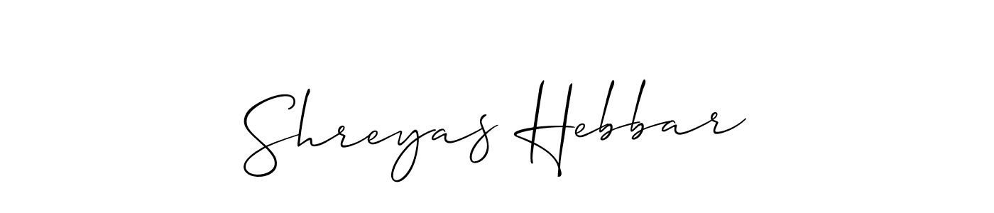 Make a beautiful signature design for name Shreyas Hebbar. Use this online signature maker to create a handwritten signature for free. Shreyas Hebbar signature style 2 images and pictures png