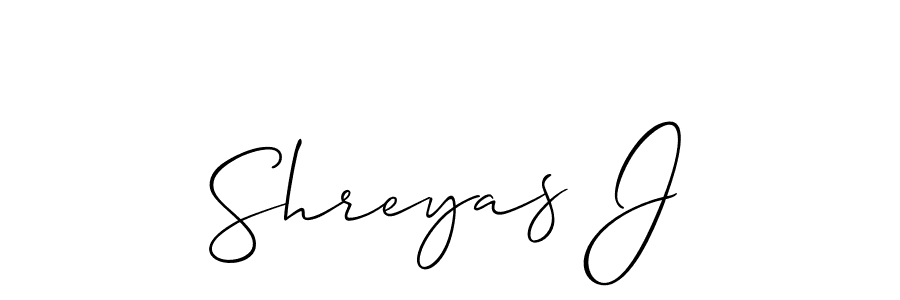 You should practise on your own different ways (Allison_Script) to write your name (Shreyas J) in signature. don't let someone else do it for you. Shreyas J signature style 2 images and pictures png