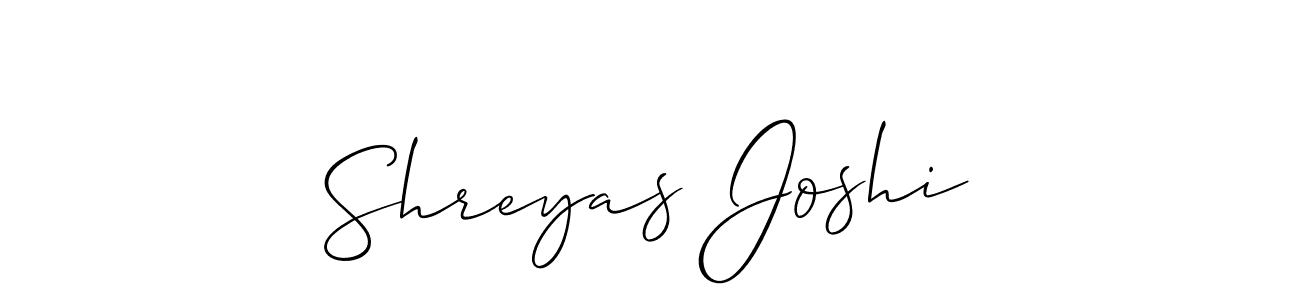 Use a signature maker to create a handwritten signature online. With this signature software, you can design (Allison_Script) your own signature for name Shreyas Joshi. Shreyas Joshi signature style 2 images and pictures png