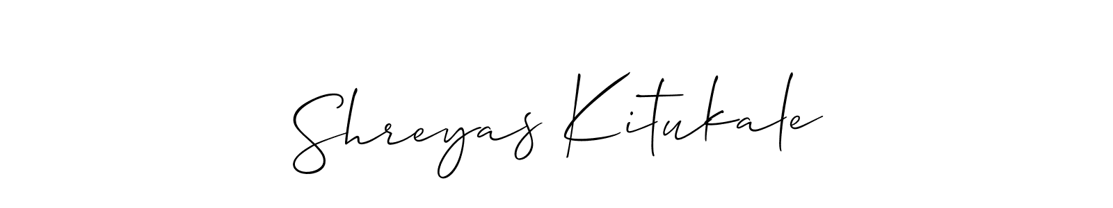 Similarly Allison_Script is the best handwritten signature design. Signature creator online .You can use it as an online autograph creator for name Shreyas Kitukale. Shreyas Kitukale signature style 2 images and pictures png