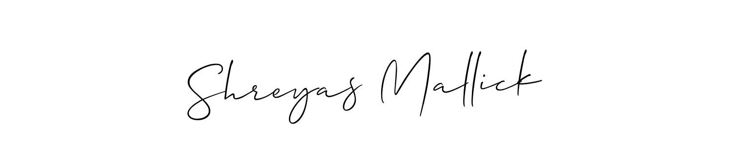It looks lik you need a new signature style for name Shreyas Mallick. Design unique handwritten (Allison_Script) signature with our free signature maker in just a few clicks. Shreyas Mallick signature style 2 images and pictures png