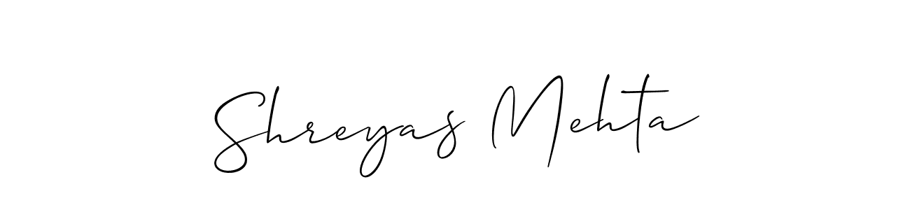 Shreyas Mehta stylish signature style. Best Handwritten Sign (Allison_Script) for my name. Handwritten Signature Collection Ideas for my name Shreyas Mehta. Shreyas Mehta signature style 2 images and pictures png
