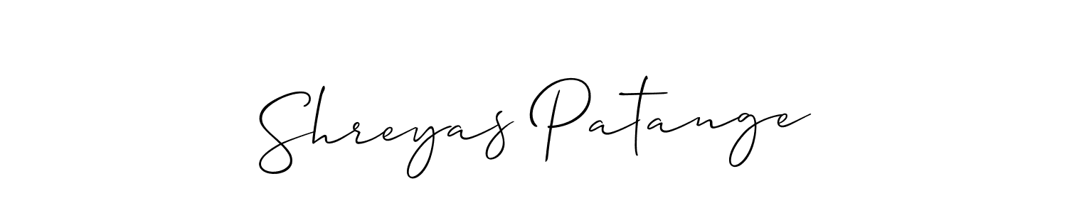 Shreyas Patange stylish signature style. Best Handwritten Sign (Allison_Script) for my name. Handwritten Signature Collection Ideas for my name Shreyas Patange. Shreyas Patange signature style 2 images and pictures png