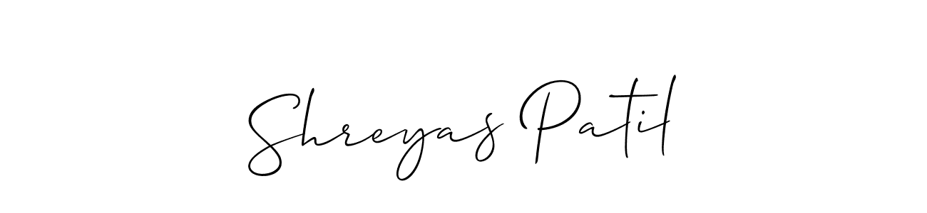 Use a signature maker to create a handwritten signature online. With this signature software, you can design (Allison_Script) your own signature for name Shreyas Patil. Shreyas Patil signature style 2 images and pictures png