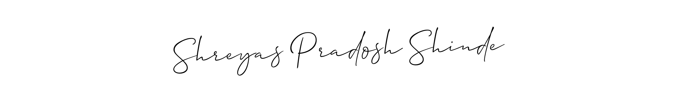 Design your own signature with our free online signature maker. With this signature software, you can create a handwritten (Allison_Script) signature for name Shreyas Pradosh Shinde. Shreyas Pradosh Shinde signature style 2 images and pictures png