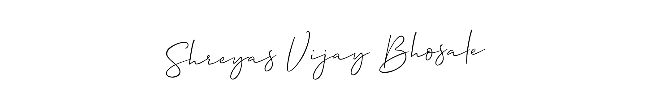 It looks lik you need a new signature style for name Shreyas Vijay Bhosale. Design unique handwritten (Allison_Script) signature with our free signature maker in just a few clicks. Shreyas Vijay Bhosale signature style 2 images and pictures png