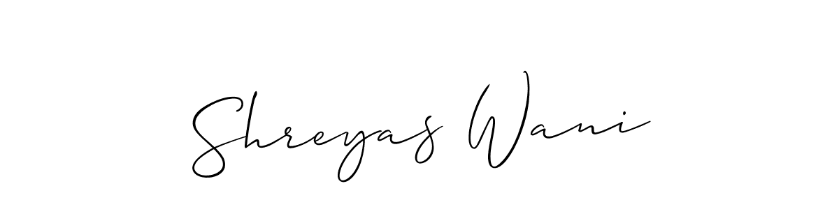 You should practise on your own different ways (Allison_Script) to write your name (Shreyas Wani) in signature. don't let someone else do it for you. Shreyas Wani signature style 2 images and pictures png