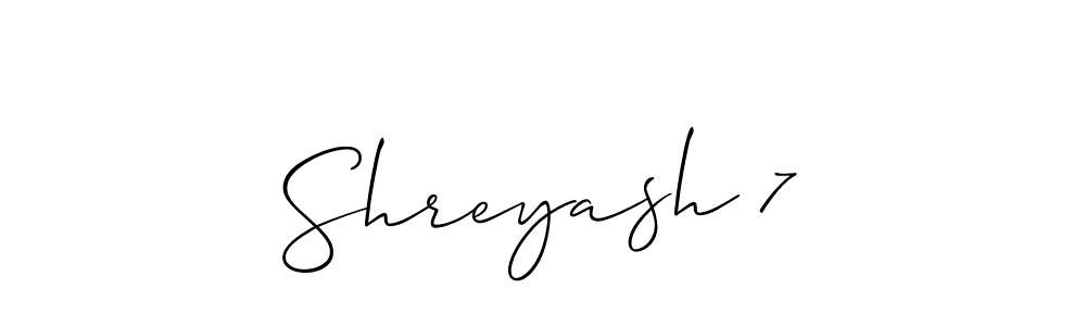 Best and Professional Signature Style for Shreyash 7. Allison_Script Best Signature Style Collection. Shreyash 7 signature style 2 images and pictures png