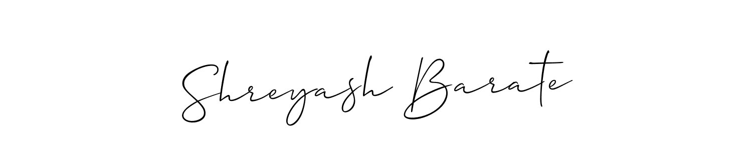How to Draw Shreyash Barate signature style? Allison_Script is a latest design signature styles for name Shreyash Barate. Shreyash Barate signature style 2 images and pictures png