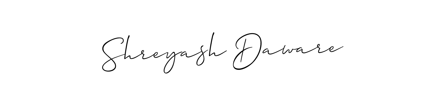 Best and Professional Signature Style for Shreyash Daware. Allison_Script Best Signature Style Collection. Shreyash Daware signature style 2 images and pictures png