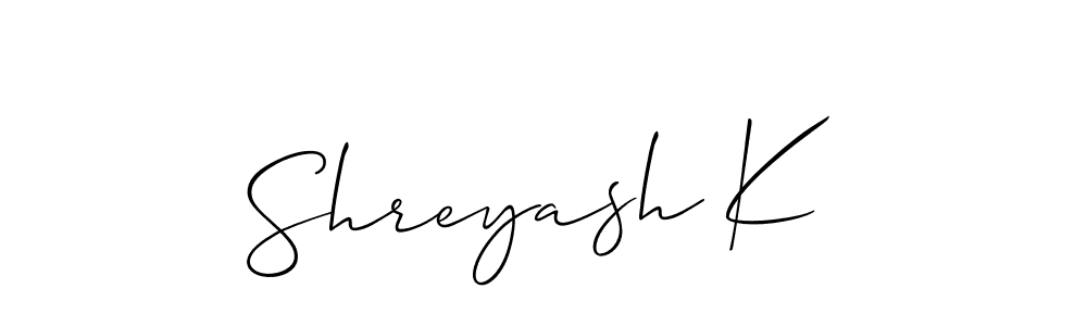 Make a short Shreyash K signature style. Manage your documents anywhere anytime using Allison_Script. Create and add eSignatures, submit forms, share and send files easily. Shreyash K signature style 2 images and pictures png