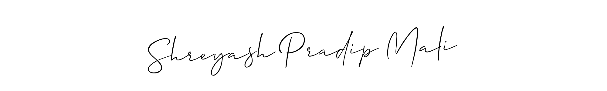 It looks lik you need a new signature style for name Shreyash Pradip Mali. Design unique handwritten (Allison_Script) signature with our free signature maker in just a few clicks. Shreyash Pradip Mali signature style 2 images and pictures png