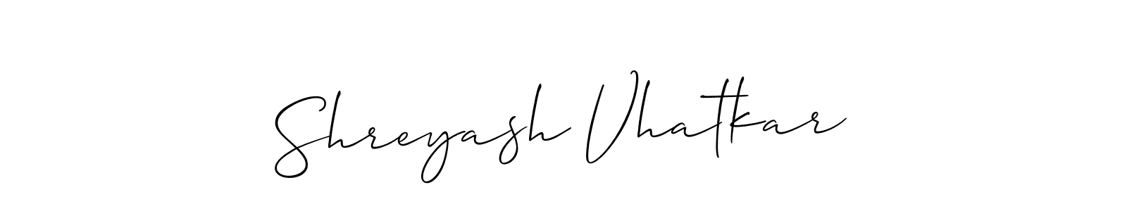 Best and Professional Signature Style for Shreyash Vhatkar. Allison_Script Best Signature Style Collection. Shreyash Vhatkar signature style 2 images and pictures png