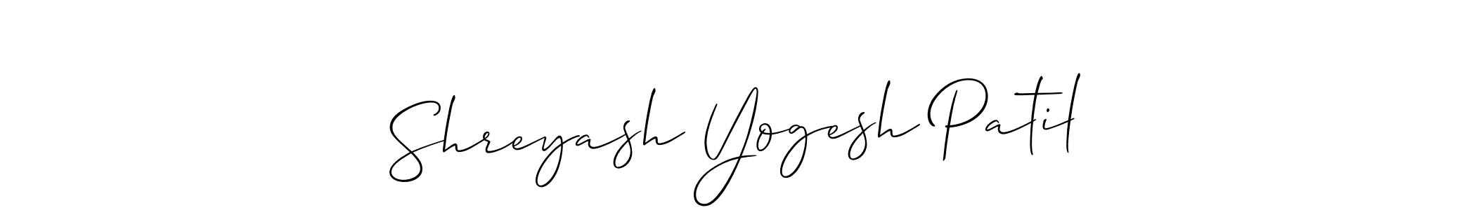 Also we have Shreyash Yogesh Patil name is the best signature style. Create professional handwritten signature collection using Allison_Script autograph style. Shreyash Yogesh Patil signature style 2 images and pictures png