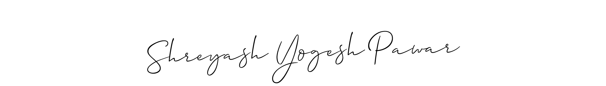 Also You can easily find your signature by using the search form. We will create Shreyash Yogesh Pawar name handwritten signature images for you free of cost using Allison_Script sign style. Shreyash Yogesh Pawar signature style 2 images and pictures png