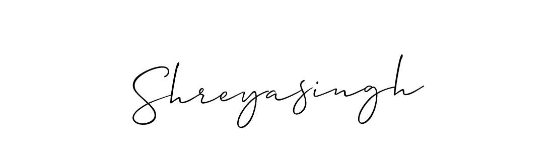 Make a short Shreyasingh signature style. Manage your documents anywhere anytime using Allison_Script. Create and add eSignatures, submit forms, share and send files easily. Shreyasingh signature style 2 images and pictures png