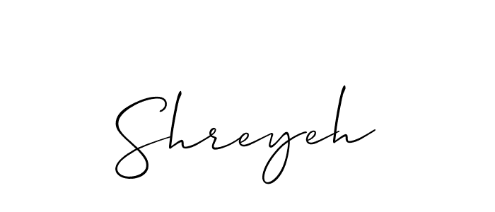 You should practise on your own different ways (Allison_Script) to write your name (Shreyeh) in signature. don't let someone else do it for you. Shreyeh signature style 2 images and pictures png