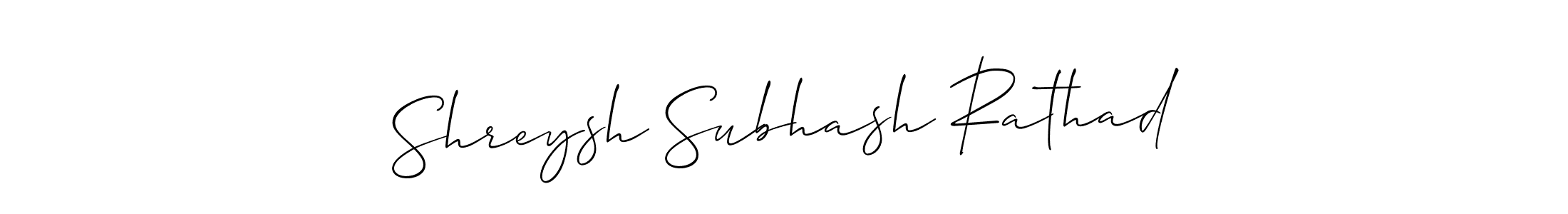 How to make Shreysh Subhash Rathad signature? Allison_Script is a professional autograph style. Create handwritten signature for Shreysh Subhash Rathad name. Shreysh Subhash Rathad signature style 2 images and pictures png