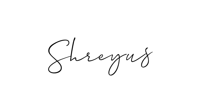 Create a beautiful signature design for name Shreyus. With this signature (Allison_Script) fonts, you can make a handwritten signature for free. Shreyus signature style 2 images and pictures png