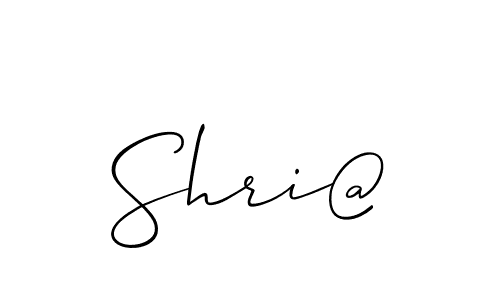Design your own signature with our free online signature maker. With this signature software, you can create a handwritten (Allison_Script) signature for name Shri@. Shri@ signature style 2 images and pictures png
