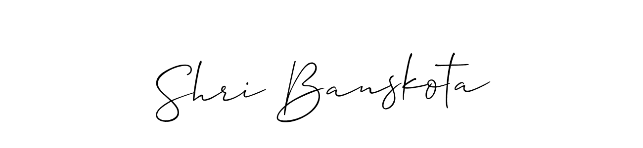 The best way (Allison_Script) to make a short signature is to pick only two or three words in your name. The name Shri Banskota include a total of six letters. For converting this name. Shri Banskota signature style 2 images and pictures png