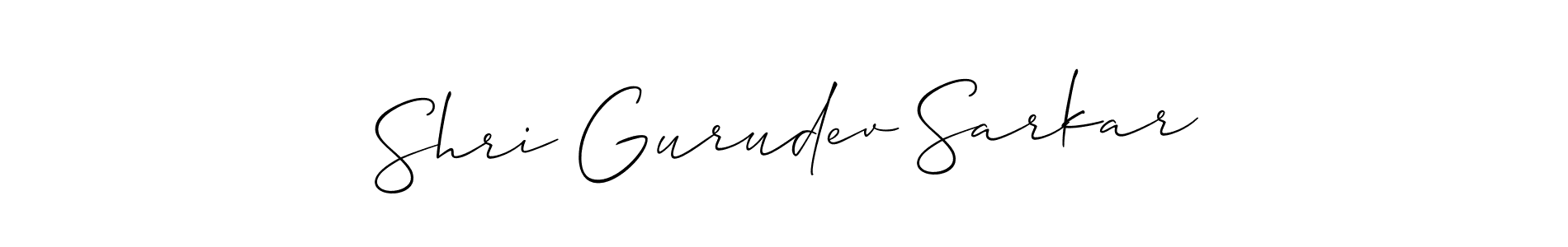 Use a signature maker to create a handwritten signature online. With this signature software, you can design (Allison_Script) your own signature for name Shri Gurudev Sarkar. Shri Gurudev Sarkar signature style 2 images and pictures png