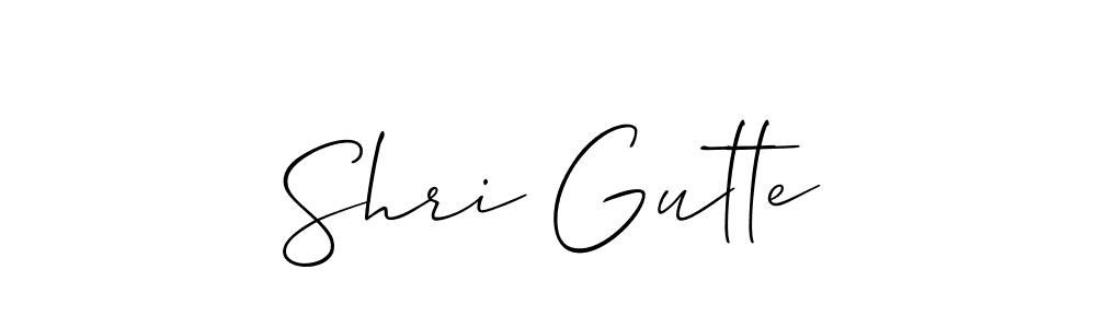 Use a signature maker to create a handwritten signature online. With this signature software, you can design (Allison_Script) your own signature for name Shri Gutte. Shri Gutte signature style 2 images and pictures png