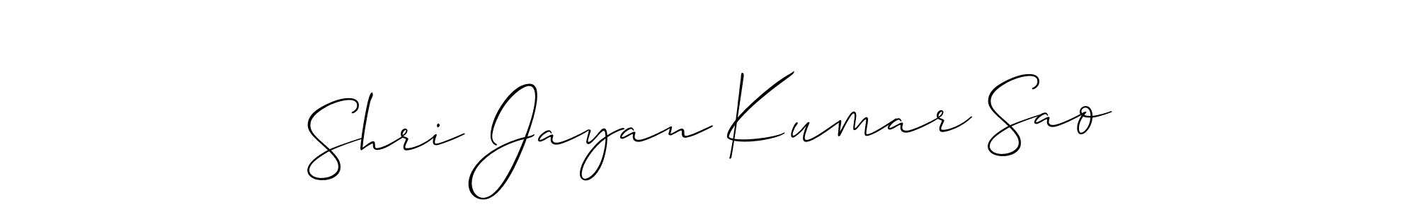 Make a beautiful signature design for name Shri Jayan Kumar Sao. With this signature (Allison_Script) style, you can create a handwritten signature for free. Shri Jayan Kumar Sao signature style 2 images and pictures png