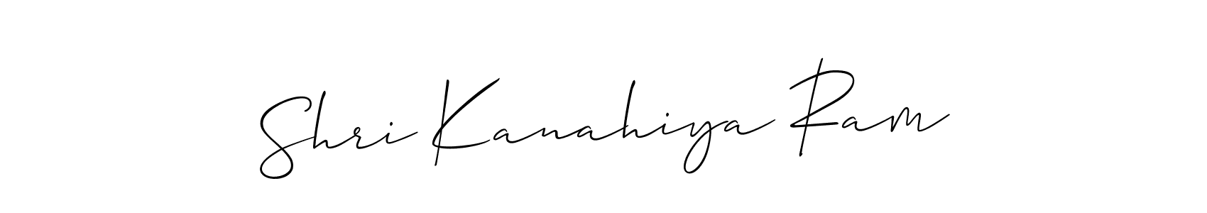 Make a beautiful signature design for name Shri Kanahiya Ram. With this signature (Allison_Script) style, you can create a handwritten signature for free. Shri Kanahiya Ram signature style 2 images and pictures png
