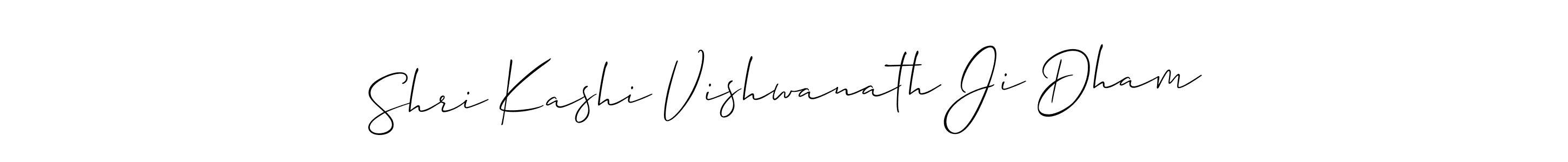 How to make Shri Kashi Vishwanath Ji Dham name signature. Use Allison_Script style for creating short signs online. This is the latest handwritten sign. Shri Kashi Vishwanath Ji Dham signature style 2 images and pictures png