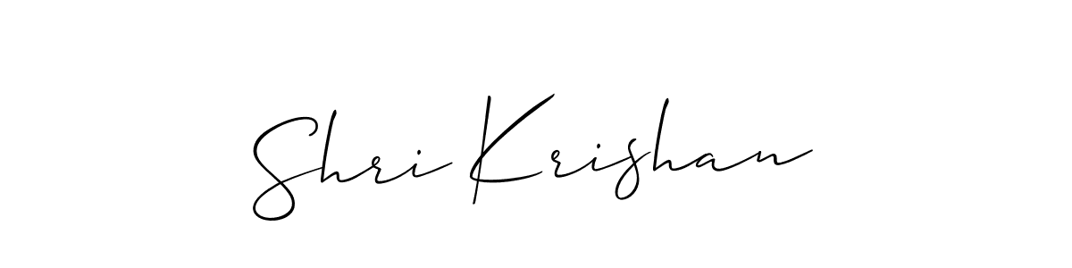 Also we have Shri Krishan name is the best signature style. Create professional handwritten signature collection using Allison_Script autograph style. Shri Krishan signature style 2 images and pictures png