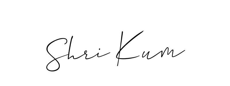 Make a beautiful signature design for name Shri Kum. With this signature (Allison_Script) style, you can create a handwritten signature for free. Shri Kum signature style 2 images and pictures png