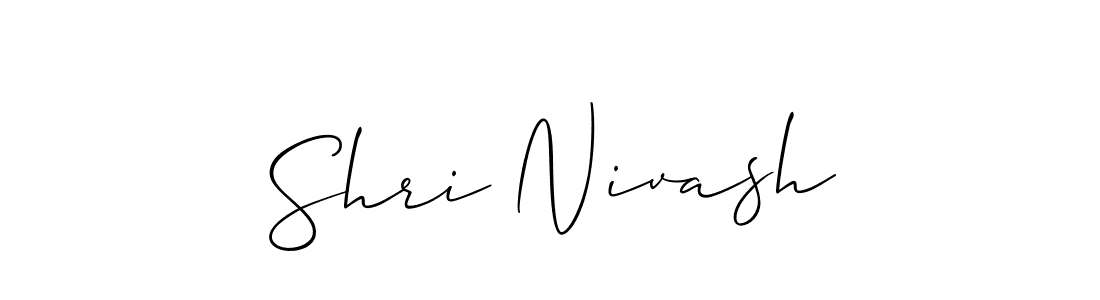 Allison_Script is a professional signature style that is perfect for those who want to add a touch of class to their signature. It is also a great choice for those who want to make their signature more unique. Get Shri Nivash name to fancy signature for free. Shri Nivash signature style 2 images and pictures png