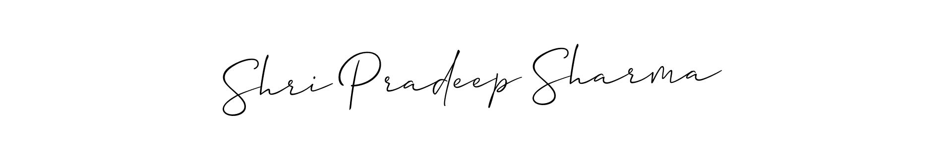 Create a beautiful signature design for name Shri Pradeep Sharma. With this signature (Allison_Script) fonts, you can make a handwritten signature for free. Shri Pradeep Sharma signature style 2 images and pictures png