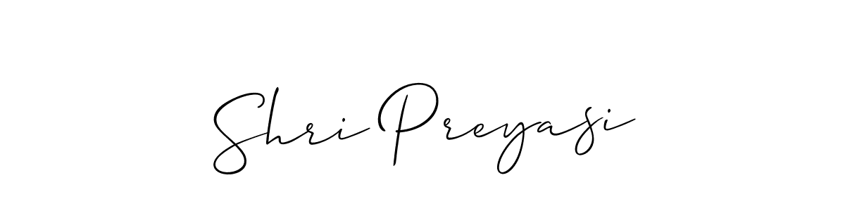 Shri Preyasi stylish signature style. Best Handwritten Sign (Allison_Script) for my name. Handwritten Signature Collection Ideas for my name Shri Preyasi. Shri Preyasi signature style 2 images and pictures png