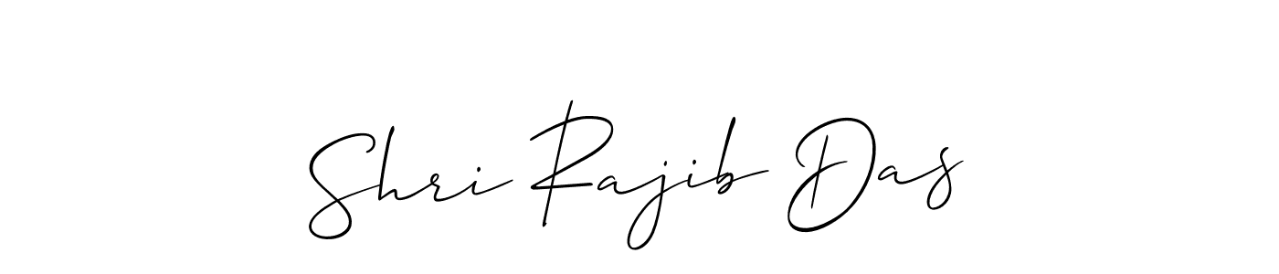 Use a signature maker to create a handwritten signature online. With this signature software, you can design (Allison_Script) your own signature for name Shri Rajib Das. Shri Rajib Das signature style 2 images and pictures png