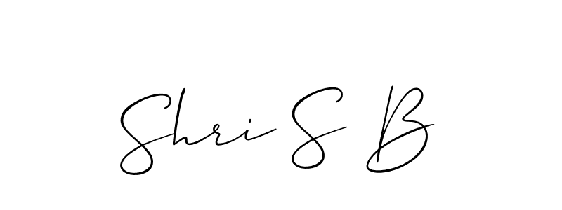 How to make Shri S B signature? Allison_Script is a professional autograph style. Create handwritten signature for Shri S B name. Shri S B signature style 2 images and pictures png