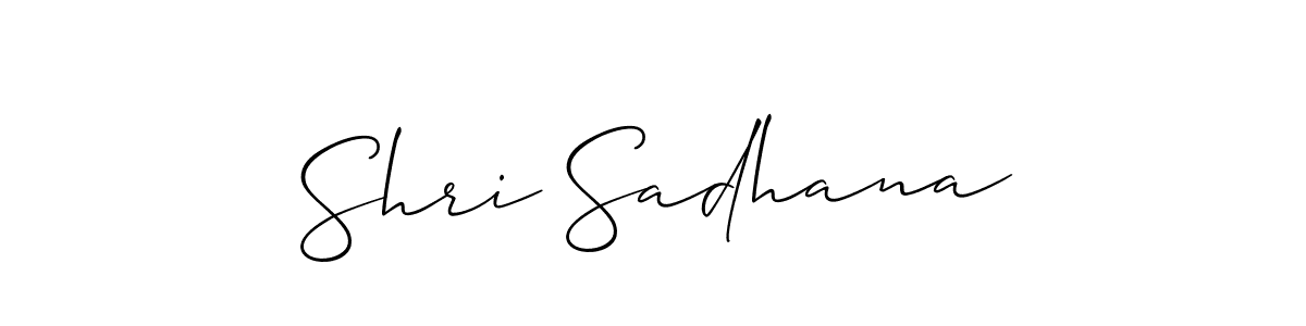 if you are searching for the best signature style for your name Shri Sadhana. so please give up your signature search. here we have designed multiple signature styles  using Allison_Script. Shri Sadhana signature style 2 images and pictures png
