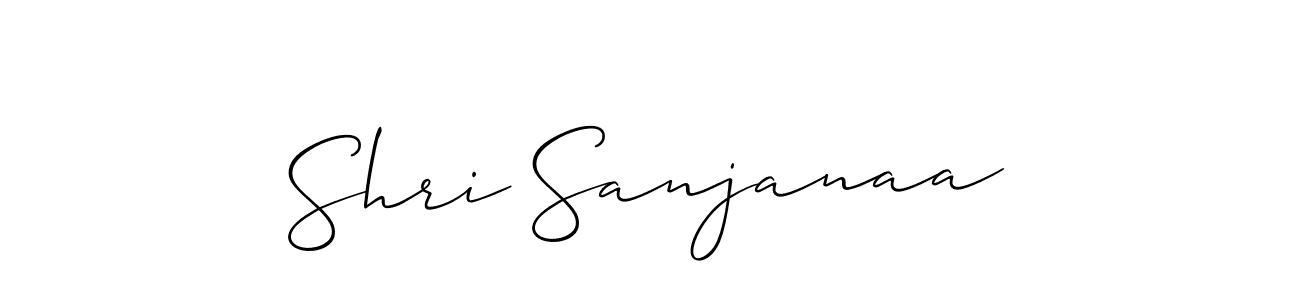 You should practise on your own different ways (Allison_Script) to write your name (Shri Sanjanaa) in signature. don't let someone else do it for you. Shri Sanjanaa signature style 2 images and pictures png