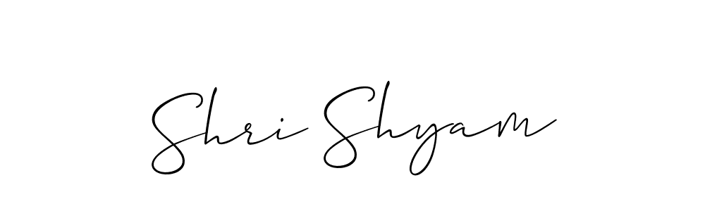 You should practise on your own different ways (Allison_Script) to write your name (Shri Shyam) in signature. don't let someone else do it for you. Shri Shyam signature style 2 images and pictures png